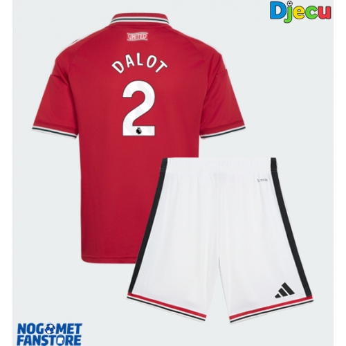 Manchester United Diogo Dalot #2 Domaci Dres za djecu 2026-27 Kratak Rukav (+ Kratke hlače)
